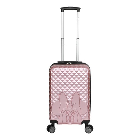 Disney Minnie Mouse Rose Gold 20 Carry on Luggage With Wheels And Retractable Handle Target