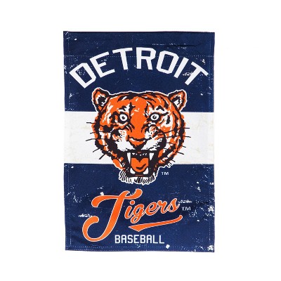 Evergreen Detroit Tigers Vintage Linen Garden Flag