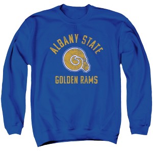 Albany State University Official Albany Golden Rams Logo Adult Crewneck Sweatshirt - 1 of 4