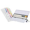 New York Central Watercolor Palette - 24 Empty Half Pans Boxes and Palette with 10 Watercolor Swatch Cards - 2 of 4