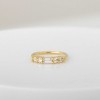Jewelry Avalanche 14K Gold 5-stone Nose Hoop Ring Baguette & Round CZ Accent, 20G, 8mm - 3 of 4