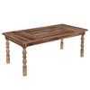 Resenkos Dining Table, Living Room Table,Wood Dining Table, 62” Kitchen Table with Carved Turned Legs for 4-6 People, - 4 of 4