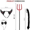 4E's Novelty Black Devil Costume Set: Horns Headband, Tail, Pitchfork, Bowtie – Devil Costume for Women Classic Devil Costume Dress-Up Kit - 2 of 4