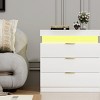 INFURNIC Nightstands Modern End Side Table with Sliding Top Drawer easy to assemble for Bedroom or Living Room, White, 28.8"*17"*30.5" - 4 of 4