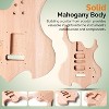 Glarry DIY Electric Guitar Kit, 6 Strings Mahogany Wood Body Maple Neck, Burning Fire Style - 3 of 4
