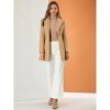 INSPIRE CHIC Women's Turn Down Collar Buttoned Business Casual Mid-Long Winter Coat - 3 of 4