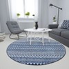 Washable Geometric Living Room Rugs, Indoor Farmhouse Non Slip Bedroom Carpet, Large Stain Resistant Dining Room Rugs - 4 of 4