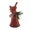 Transpac 7.0 Inch Cardinal & Bell Figure Christmas Messages Bird Figurines - 3 of 3