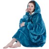 PAVILIA Faux Shearling Wearable Blanket Hoodie, Cozy Oversized Hooded Sweatshirt Adults, Warm Fleece Big Pocket - 2 of 4