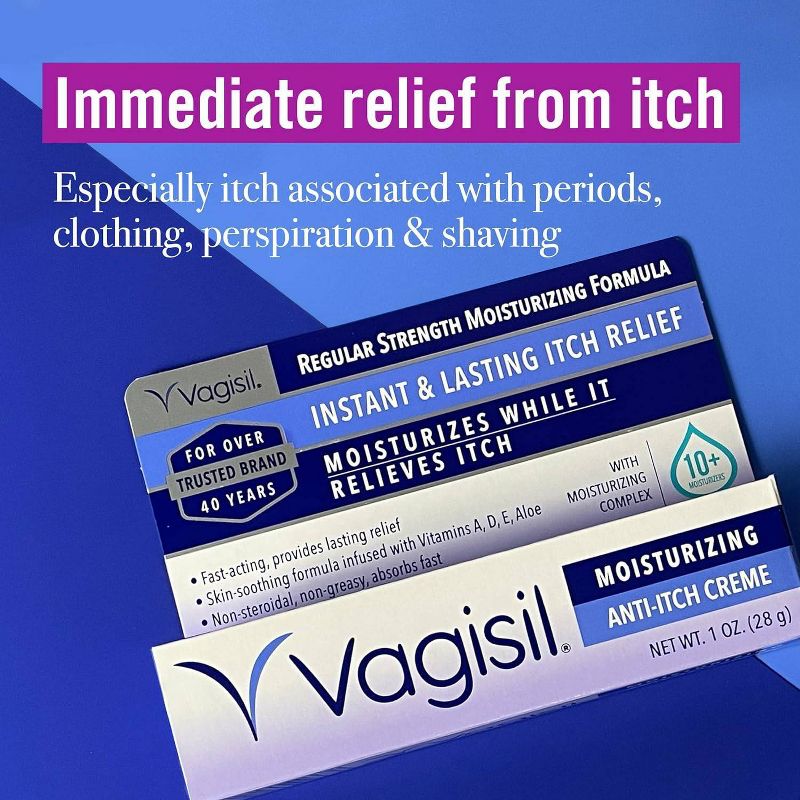 Vagisil Regular Strength Anti-Itch Feminine Creme - 1oz, 4 of 10