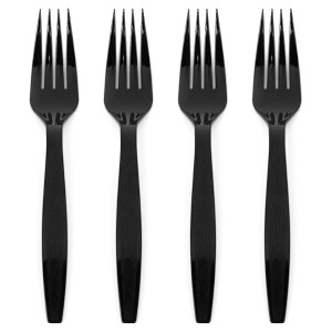 Prestee 100 Plastic Forks Heavy-Duty, Heavyweight Plastic Silverware ...