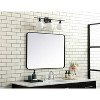 Elegant Lighting Soft corner metal rectangular mirror 27x36 inch in Black - 3 of 4