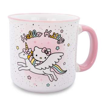 Silver Buffalo Sanrio Hello Kitty Unicorn Star Ceramic Camper Mug | Holds 20 Ounces