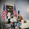 Yescom 8 Ft Sectional Indoor Flag Pole Kit Eagle Topper Aluminum 3x5 Ft US Flag & Base Black - 2 of 4