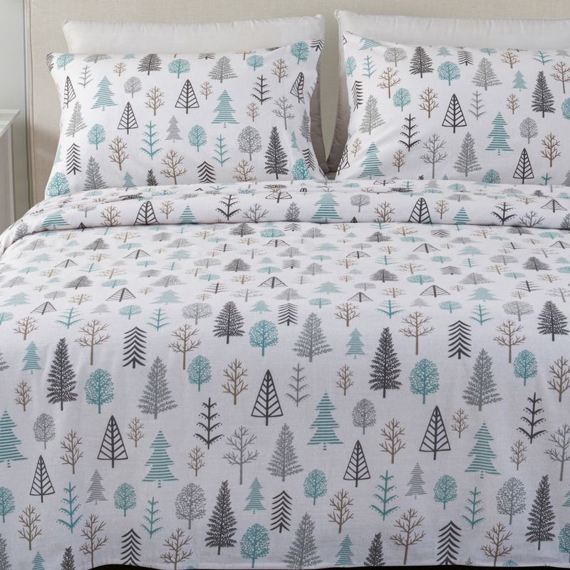 Great Bay Home Cotton Printed Flannel Sheet Set, 1 of 8