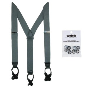 CTM Men's Elastic Button End Dress Suspender with Bachelor Buttons - 1 of 4