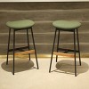 KTMBDW Bar Stools, Set of 2 Bar Chairs, Soft Fabric Upholstered Breakfast Stools, Easy Assembly, Suitable for Kitchen, Bar, Dining Room - 2 of 4