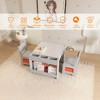 4-in-1 Activity Table Set with Detachable Tabletop, Table Set with Drawers and Bookshelf, Multifunctional Toddler Furniture for Drawing, Reading - 2 of 4