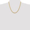 Black Bow Jewelry Men's 6mm, 14k Yellow Gold Handmade Solid Rope Chain Necklace - 2 of 4