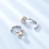 Hoop Earrings for Women Blue Topaz or Madeira Citrine Sterling Silver Ginger Lyne Collection - 3 of 4