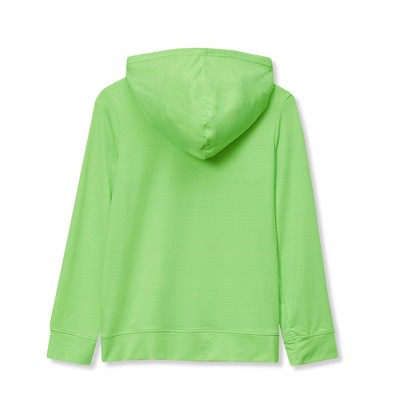 Lands' End Kids Sunshade UPF 50 Chlorine Resistant Long Sleeve Sun Hoodie Rash Guard - Small - Electric Lime — фото 2