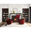 360 Degree Swivel Barrel Chair, Comfy Upholstered Teddy Fabric Accent Chair Pumpkin-Shaped Swivel Chair Modern Armchair - 3 of 4