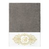 Linum Home Textiles 100% Turkish Cotton MONICA Gold Thread 3PC Embellished Towel Set - 2 of 4