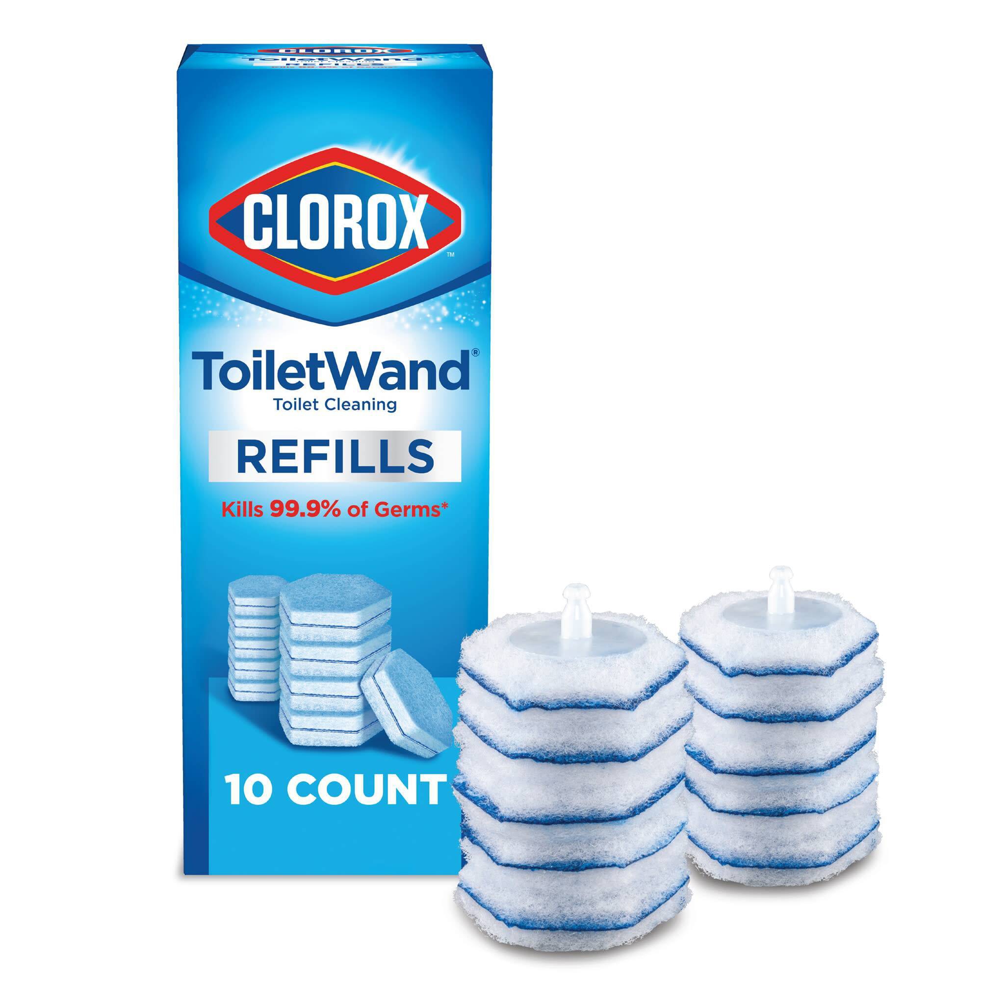 Clorox ToiletWand Disinfecting Refills: Disposable Wand Heads for Porcelain Toilets - Original Scent - Pack of 10