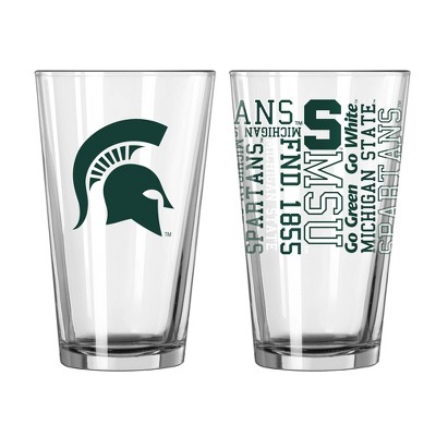 NCAA Michigan State Spartans Pint Glass Gift Set - 2pk