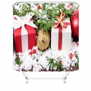 Christmas Gift Shower Curtains for Bathroom Waterproof Fabric Bath Curtain Durable Soft Stylish Bathroom Decor 72x72 Inch - 1 of 1
