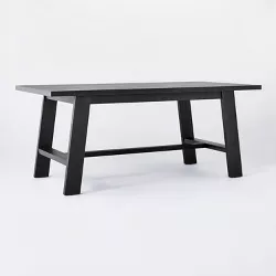 72" Linden Rectangular Wood Dining Table Black - Threshold™ designed with Studio McGee