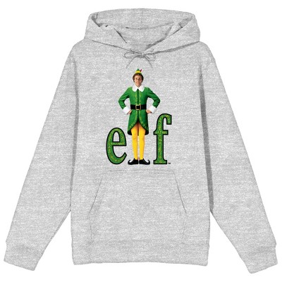 William Buddy Hobbs Elf Movie Men's Athletic Heather Hoodie : Target