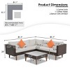 Outdoor 4-Pieces L-Shaped Sofa Set, Wicker Sofa Set with Glass Tabletop Table, Wicker Sofa with Polyester Cushions–Cuddlewood - 4 of 4
