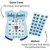 Big Dot of Happiness Baby Boy - Picture Bingo Cards and Markers - Blue Baby Shower Shaped Bingo Game - Set of 18 - 2 of 4