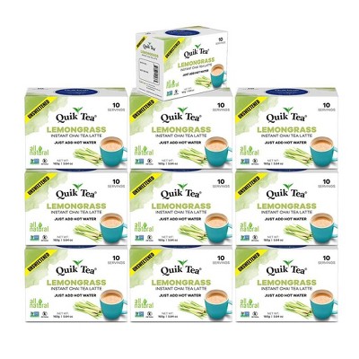 Chai Tea Latte - Unsweetened Lemongrass Chai - 100 Pouches By QuikTea