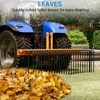 Pine Straw Needle Rake, Durable Powder Coated Steel Spring Landscape Rake Attaches to Cat 0 Cat 1,3 Point Hitch for Tractor, Orange - 4 of 4
