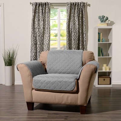 Microfiber Chair Furniture Protector Gray - Sure Fit