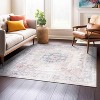 World Rug Gallery Vintage Bohemian Machine Washable Non Slip Area Rug - 2 of 4