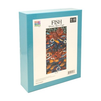 Intricate Multicolor Wooden Fish Jigsaw Puzzle - 404 Pieces