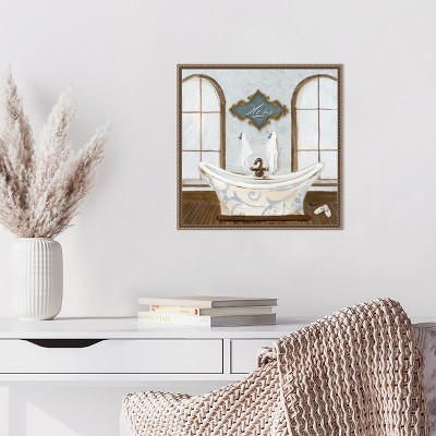 Gina Ritter Villa Bath I Bronze Framed Canvas Print