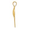 Black Bow Jewelry 14k Yellow Gold Satin & Diamond Cut Basketball and Net Pendant - 2 of 4