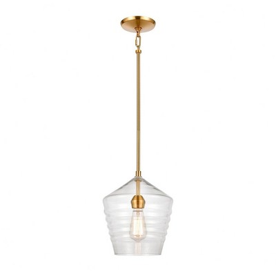 Elk Home Konis 1 - Light Pendant in  Satin Brass