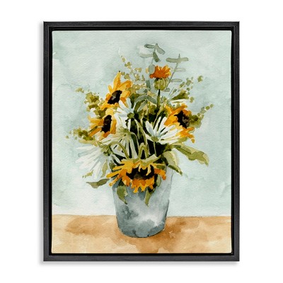 Stupell Industries Sunflower Blossom Watercolor Detail, 17" x 21"
