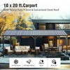 Captiva Designs 10’ x 20’ Heavy Duty Metal Carport with Galvanized Steel Roof for Vehicles, Boats, and Tractors - 3 of 4
