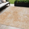 Terra Cotta Copper And Ivory Abstract Washable Indoor Outdoor Area Rug - 2 of 4