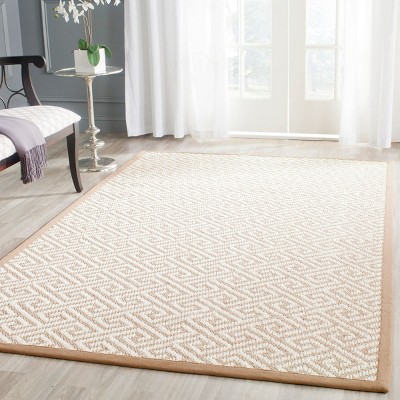 Hand Woven Natural Jute 5' x 8' Area Rug with Non-Slip Backing