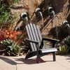 Infurnic Patio Accent Chairs, Portable Adirondack Chairs with Wide Armrests and High Back Support for Garden Backyard Patio, Black, 29"*35"*37" - 2 of 4