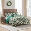 Hallmark Poinsettia Holiday Quilt Set Forest Green - 2 of 4
