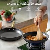 imarku Nonstick Cast Iron Skillet Set includes 8" and 12" pans with long-lasting nonstick coating. Oven safe, durable, and ideal for all cooktops - 2 of 4