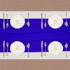 Unique Bargains  Light Elegant Romantic Chiffon Table Runner 27.5" x 118" 2 Pcs - 3 of 4
